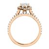 Image 3 : Natural 3.02 CTW Halo Teardrop Pear Cut Diamond Engagement Set 18KT Rose Gold