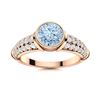 Image 1 : Natural 1.26 CTW Aquamarine & Diamond Engagement Ring 14K Rose Gold