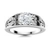 Image 1 : Natural 1.27 CTW Diamond Solitaire Ring 18K White Gold