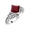 Image 2 : Natural 1.50 CTW Ruby Solitaire Ring 14K White Gold