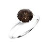 Image 2 : Natural 1.71 CTW Smoky Quartz Solitaire Ring 14K White Gold