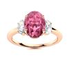 Image 1 : Natural 1.55 CTW Tourmaline & Diamond Engagement Ring 14K Rose Gold