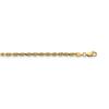 Image 1 : 14k Yellow Gold 3 mm Diamond Cut Silky Rope Chain - 20 in.