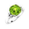 Image 2 : Natural 2.92 CTW Peridot Solitaire Ring 18K White Gold