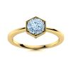 Image 1 : Natural 0.42 CTW Aquamarine Solitaire Ring 18K Yellow Gold