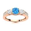 Image 1 : Natural 0.81 CTW Topaz & Diamond Engagement Ring 14K Rose Gold