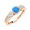 Image 2 : Natural 0.81 CTW Topaz & Diamond Engagement Ring 14K Rose Gold