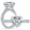 Image 1 : Natural 4.12 CTW Heart Shape Diamond Engagement Ring 14KT White Gold