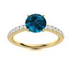 Image 1 : Natural 1.47 CTW Topaz & Diamond Engagement Ring 18K Yellow Gold