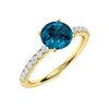 Image 2 : Natural 1.47 CTW Topaz & Diamond Engagement Ring 18K Yellow Gold