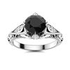 Image 1 : Natural 1.83 CTW Onyx & Diamond Engagement Ring 14K White Gold