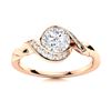 Image 1 : Natural 0.75 CTW Diamond Solitaire Ring 18K Rose Gold