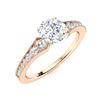 Image 2 : Natural 1.06 CTW Diamond Solitaire Ring 18K Rose Gold