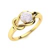 Image 2 : Natural 1.22 CTW Rose Quartz Solitaire Ring 18K Yellow Gold