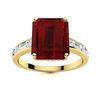 Image 1 : Natural 2.63 CTW Garnet & Diamond Engagement Ring 14K Yellow Gold
