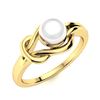 Image 2 : Natural 0.52 CTW Pearl Solitaire Ring 18K Yellow Gold