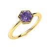 Image 2 : Natural 1.06 CTW Iolite Solitaire Ring 18K Yellow Gold