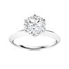 Image 1 : Natural 0.82 CTW Diamond Solitaire Ring 18K White Gold