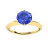Image 1 : Natural 1.02 CTW Ceylon Sapphire Solitaire Ring 18K Yellow Gold