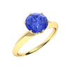 Image 2 : Natural 1.02 CTW Ceylon Sapphire Solitaire Ring 18K Yellow Gold