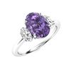 Image 2 : Natural 2.06 CTW Iolite & Diamond Engagement Ring 18K White Gold