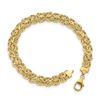Image 1 : 14k Yellow Gold Polished Fancy Byzantine Link Bracelet - 8 in.
