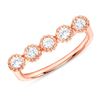 Image 1 : Natural 0.36 CTW Bezel Diamond Bar Ring 14KT Rose Gold