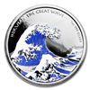 Image 1 : 2017 Fiji 1 oz Silver Great Wave Proof (Colorized)