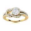 Image 1 : Natural 0.89 CTW Diamond Solitaire Ring 14K Yellow Gold