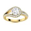 Image 1 : Natural 1.11 CTW Diamond Solitaire Ring 14K Yellow Gold