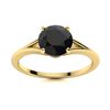 Image 1 : Natural 1.42 CTW Onyx Solitaire Ring 18K Yellow Gold