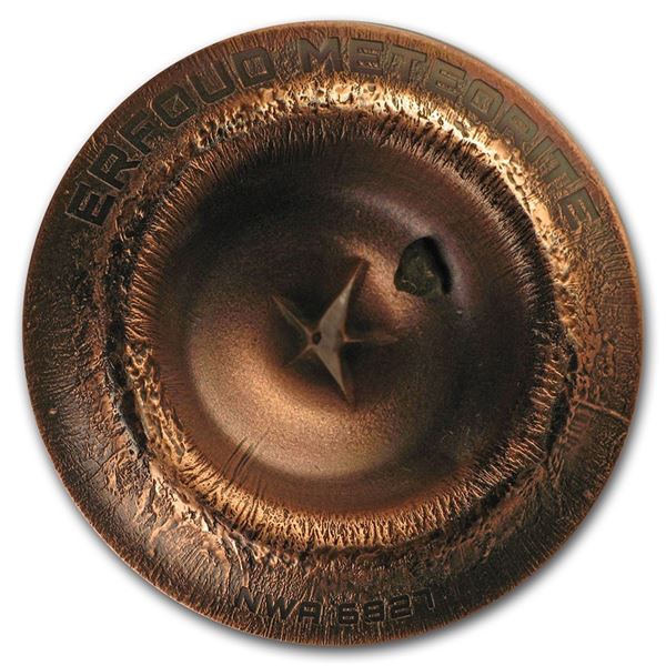 2018 Cook Islands 1/2 oz Silver Erfoud Meteorite Strike