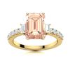 Image 1 : Natural 2.34 CTW Morganite & Diamond  Engagement Ring 14K Yellow Gold