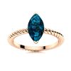 Image 1 : Natural 0.31 CTW Topaz Solitaire Ring 18K Rose Gold
