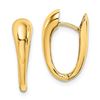 Image 1 : 14k Yellow Gold Polished Hinged Hoop Earrings