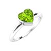 Image 2 : Natural 0.51 CTW Peridot Solitaire Ring 18K White Gold