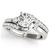 Image 1 : Natural 1.5 ctw Diamond Bypass Ring 14k White Gold