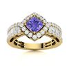 Image 1 : Natural 2.11 CTW Tanzanite & Diamond Engagement Ring 14K Yellow Gold