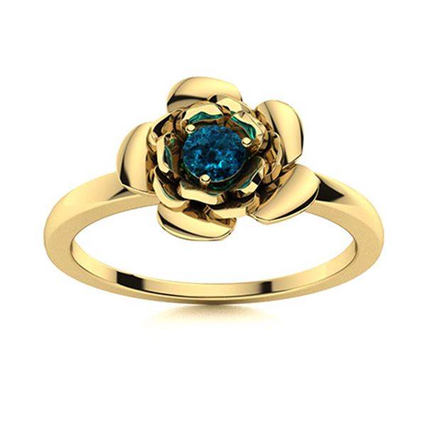 Natural 0.11 CTW Topaz Solitaire Ring 14K Yellow Gold