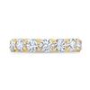 Image 3 : Natural 6.02 CTW Round Cut Diamond Eternity Ring 18KT Yellow Gold