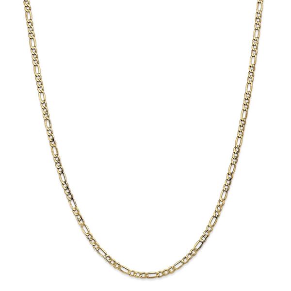 14k Gold 3.5 mm Semi-Solid Figaro Chain Necklace - 24 in.
