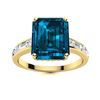 Image 1 : Natural 3.42 CTW Topaz & Diamond Engagement Ring 14K Yellow Gold