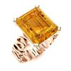 Image 2 : Natural 3.72 CTW Citrine Solitaire Ring 18K Rose Gold