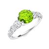Image 2 : Natural 1.77 CTW Peridot & Diamond Engagement Ring 14K White Gold