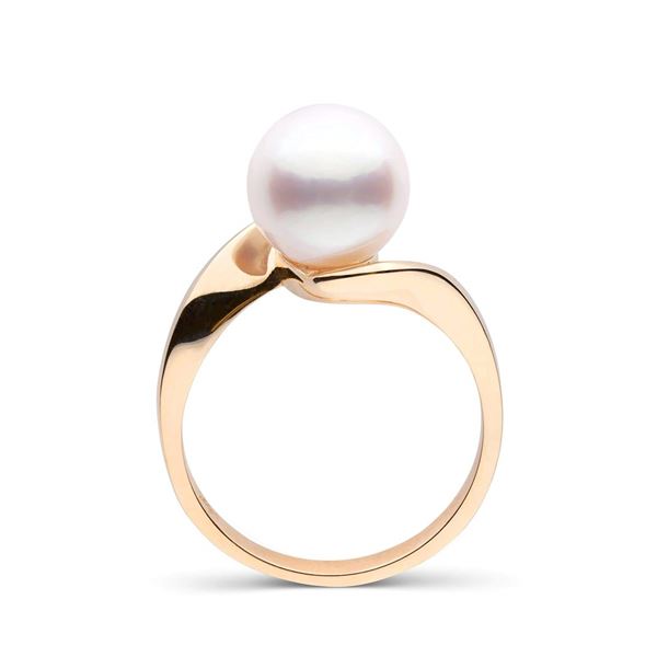 White South Sea Pearl Serenity Solitaire Ring
