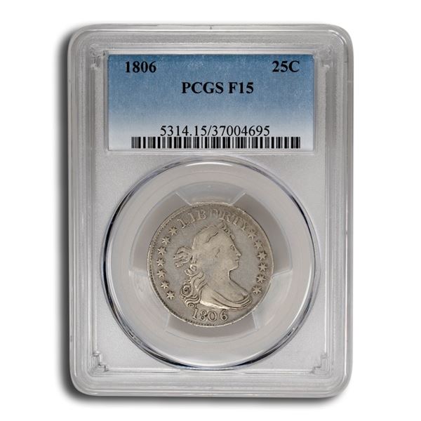 1806 Draped Bust Quarter Fine-15 PCGS