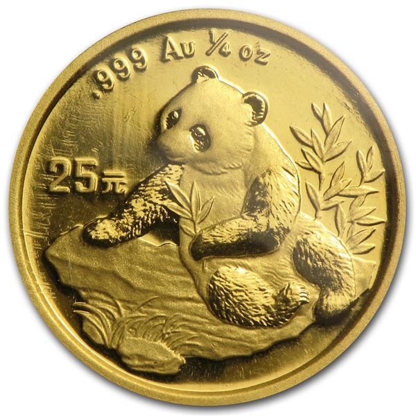 1998 China 1/4 oz Gold Panda Small Date BU (Sealed)