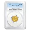 Image 1 : 1857 $2.50 Liberty Gold Quarter Eagle VG-10 PCGS