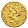 Image 2 : 1857 $2.50 Liberty Gold Quarter Eagle VG-10 PCGS