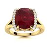 Image 1 : Natural 2.52 CTW Ruby & Diamond Engagement Ring 14K Yellow Gold